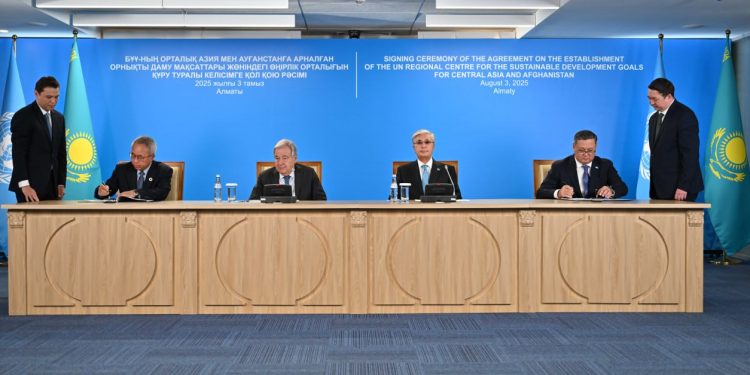 Подписано соглашение о создании Регионального центра ООН по целям в области устойчивого развития для ЦА и Афганистана