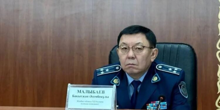Освобождён от должности главный полицейский Жамбылской области