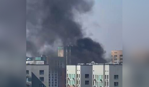 Кафе загорелось в Алматы: на тушение выехали 10 машин ДЧС (ВИДЕО)