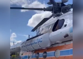 Вертолёт срочно эвакуировал ребёнка с отравлением (ВИДЕО)