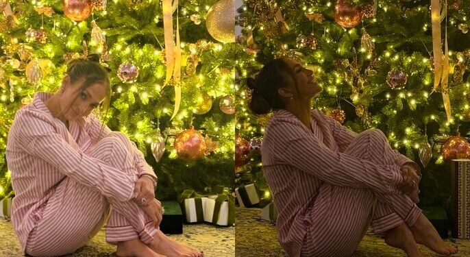 Уютно и по-семейному, но без мужа: Джей Ло показала, как отпраздновала Рождество