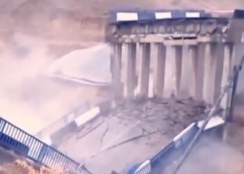 Мост рухнул в Туркестанской области (ВИДЕО)