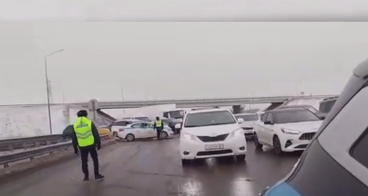 500 автомобилей застряли между Карагандой и Темиртау из-за гололёда (ВИДЕО)
