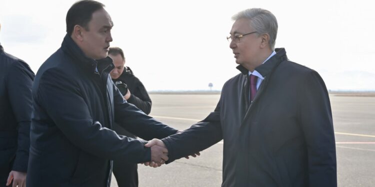 Токаев прибыл с рабочей поездкой в Жамбылскую область