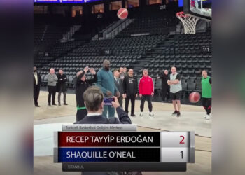 Президентский мастер-класс: Эрдоган обыграл звезду баскетбола Шакила О’Нила