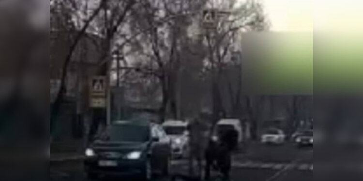 Момент наезда на женщину в Алматы попал на видео