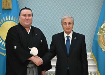 Токаев принял сумоиста-профи Ерсина Балтагула