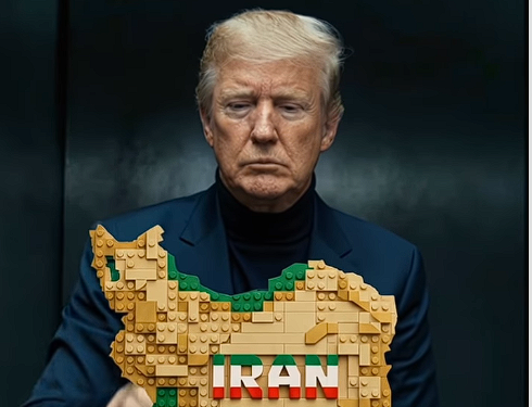 Трамп рушит Иран, Путин строит, Макрон падает: новый LEGO-ролик с лидерами