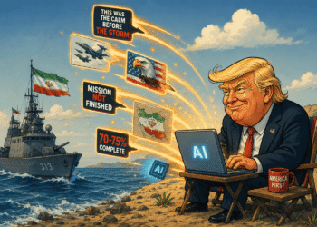 «Затишье перед бурей»: Трамп опубликовал настораживающую ИИ-картинку