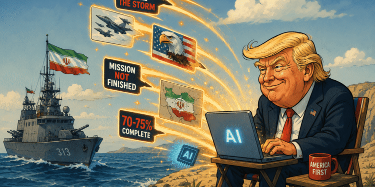 «Затишье перед бурей»: Трамп опубликовал настораживающую ИИ-картинку