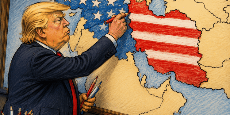 Карта Ирана в цветах США появилась в аккаунте Трампа