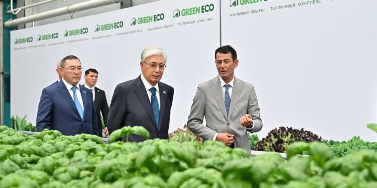 Глава государства посетил тепличный комплекс GREEN ЕСО