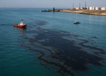 Утечка нефти произошла в Каспийском море у побережья Азербайджана