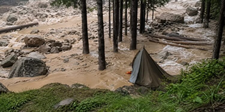 Туриста из Великобритании едва не унесло селевым потоком в Левом Талгаре