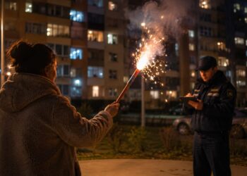 Астанчанку оштрафовали за запуск салюта во дворе жилого дома