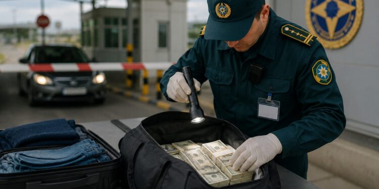На границе Казахстана за неделю пресекли 38 попыток незаконного вывоза наличных