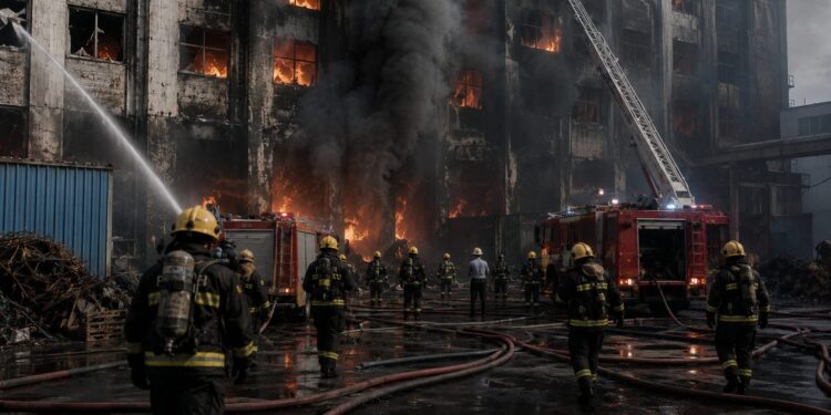 Пожар на обувной фабрике в Китае унес жизни 28 человек