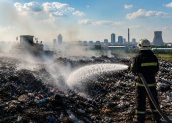 Пожар на мусорном полигоне в Астане удалось полностью потушить