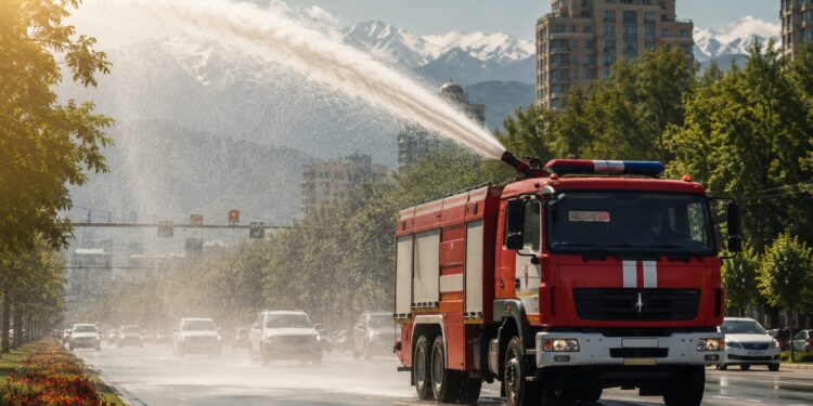 Алматы готовится к 42-градусной жаре: на улицы выведут поливочную технику