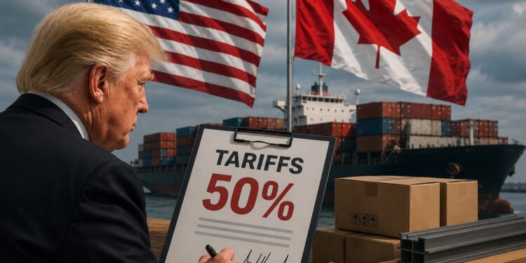 Трамп ввел 50%-ные пошлины на ряд товаров из Канады