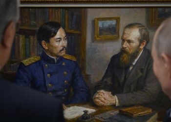 Токаев подарил Путину картину с Уалихановым и Достоевским
