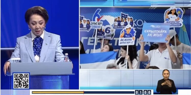 Уверенность, опыт и конкретные дела: Дания Еспаева представила программу партии на главных телевизионных дебатах