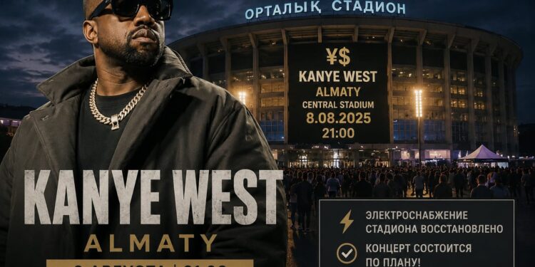 Концерт Канье Уэста в Алматы состоится несмотря на блэкаут
