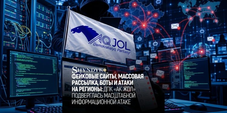 Фейковые сайты, массовая рассылка, боты и атаки на регионы: ДПК «Ак жол» подверглась масштабной информационной атаке