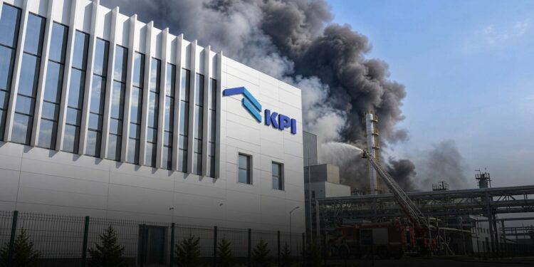 На заводе KPI в Атырау загорелся полипропелен