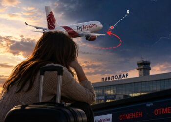 Самолёт FlyArystan развернулся за 300 км до Павлодара: оба рейса отменили