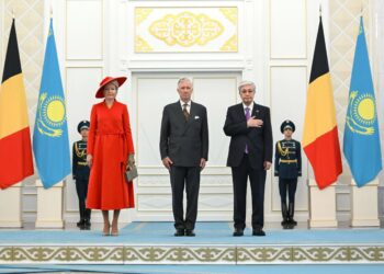 Токаев встретил короля Бельгии Филиппа и королеву Матильду в Акорде