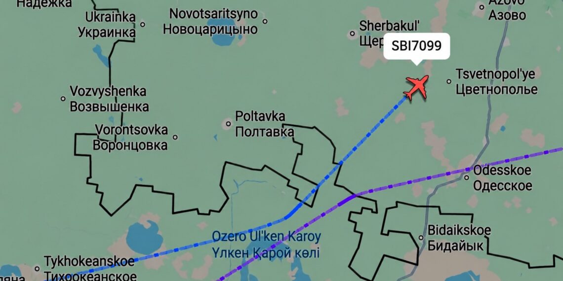 Российский самолет подал сигнал бедствия над Казахстаном